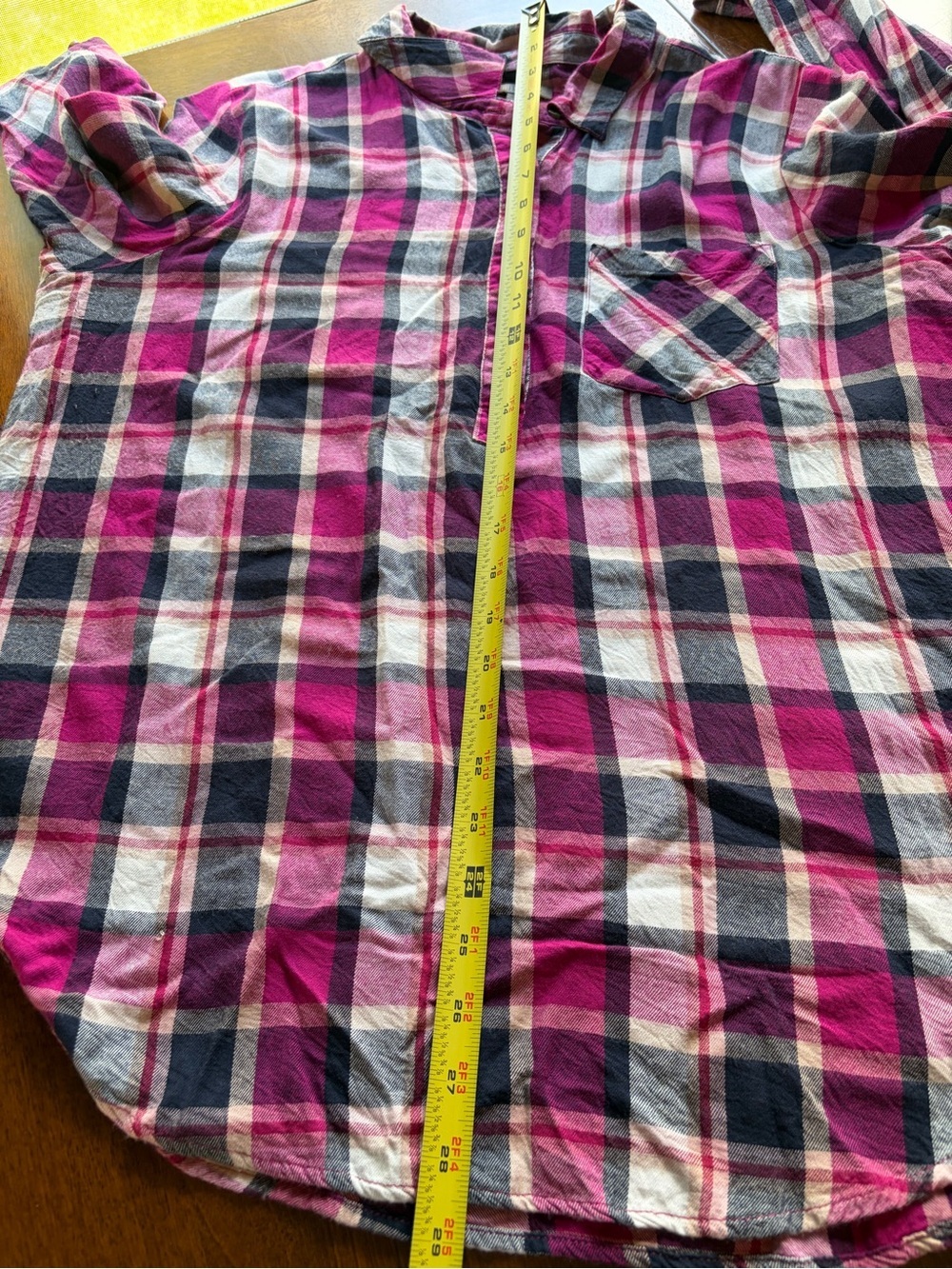 Falls Creek | Pink Black White Plaid Quarter-Button Shirt - Picture 9 of 9